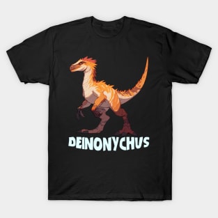 Deinonychus Dinosaur Design T-Shirt